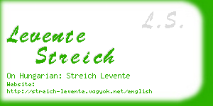 levente streich business card